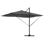 vidaXL Parasol déporté Roma avec LEDs anthracite  352x251x265 cm en aluminium