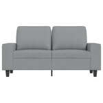 vidaXL Canapé à 2 places Gris clair 120 cm Tissu
