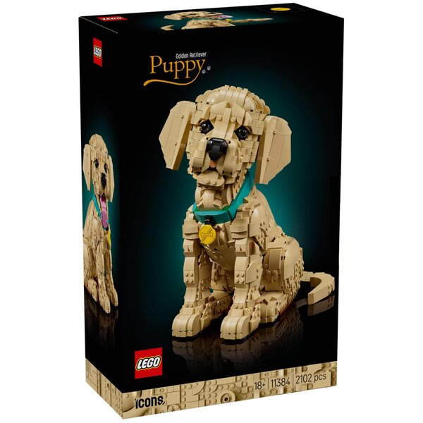 LEGO Icons 11384 Le chiot Golden Retriever articulé pour adultes