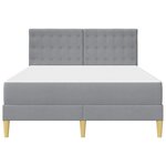 vidaXL Cadre de lit avec matelas Gris clair 140 x 190 cm Tissu