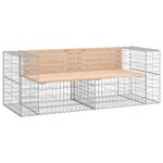 vidaXL Banc de jardin design gabion 184x71x65 5 cm bois massif de pin