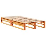 vidaXL Lit bibliothèque sans matelas cire marron 75x190 cm bois massif