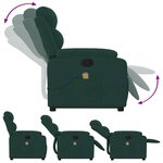 vidaXL Fauteuil de massage inclinable Vert foncé Velours