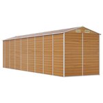 vidaXL Abri de jardin marron clair 191x725x198 cm acier galvanisé