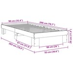 vidaXL Cadre de lit sans matelas 90x200 cm bois massif de chêne