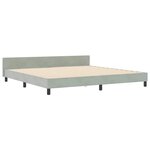 vidaXL Cadre de lit Gris clair 200x200 cm Velours