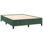 vidaXL Cadre de lit sans matelas vert foncé 140x190 cm velours