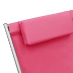 vidaXL Chaises à bascule lot de 2 Acier Rose