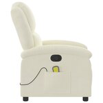 vidaXL Fauteuil de massage inclinable crème velours