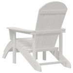 vidaXL Chaise Adirondack avec repose-pieds blanche en HDPE