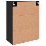 vidaXL Armoire Murale Montage mural 2 Pièces Chêne noir 69 5 x 34 x 90 cm