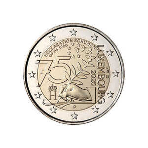 2 euros commémorative Luxembourg 2025 - Déclaration Schuman.