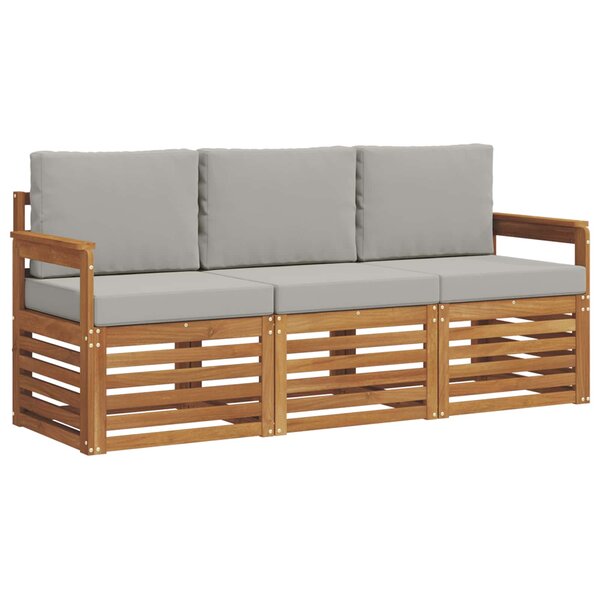 vidaXL Ensembles de canapés 3 pc Gris Naturel et Clair