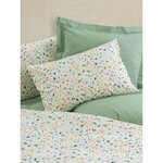 Parure de lit - housse de couette 220 x 240 + 2 taies d'oreiller 60 x 60 coton renforcé - Vert