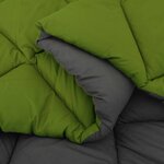vidaXL Duvet d'été simple Vert et Anthracite 220 x 140 cm Microfibre
