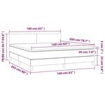 vidaXL Sommier à lattes de lit matelas et LED Marron foncé 160x200 cm