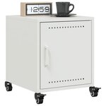 vidaXL Table de chevet blanc 36x39x43 5 cm acier