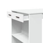 vidaXL Table de bar blanc 102x70x103 5 cm bois d'ingénierie