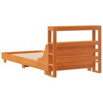 vidaXL Cadre de lit sans matelas cire marron 100x200cm bois pin massif