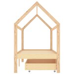 vidaXL Cadre de lit d'enfant avec tiroirs Bois de pin massif 90x200 cm
