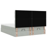 VidaXL Cadre de lit ottoman et matelas gris clair 160x200cm velours
