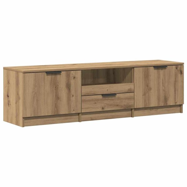 vidaXL Meuble TV chêne artisanal 140x35x40 cm bois d'ingénierie