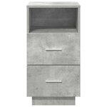 vidaXL Tables de chevet 2 Pièces avec 2 tiroirs gris béton 36x36x68 cm