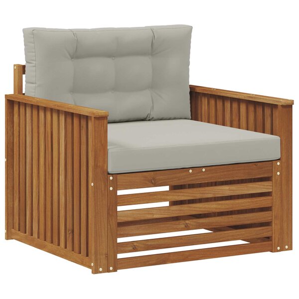 vidaXL Canapé d’extérieur Bois d'acacia massif et polyester