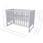 Lit bébé CHRUPPY 60 x 120 cm naturel et blanc