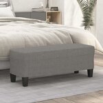 vidaXL Banc Gris foncé 100x35x41 cm Tissu