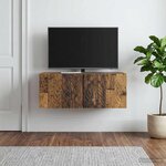 vidaXL Meuble TV mural 78 5 x 41 x 30 cm Bois ancien Bois d'ingénierie