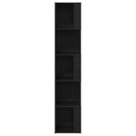 vidaXL Étagères d'angle Chêne noir 33 x 33 x 164.5 cm