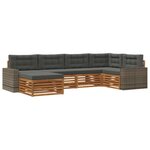 vidaXL Ensemble de canapés d'extérieur 6 pc Naturel et Anthracite