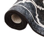 vidaXL Tapis lavable noir et blanc 160x230 cm antidérapant