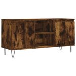 vidaXL Meuble TV chêne fumé 104x35x50 cm bois d'ingénierie