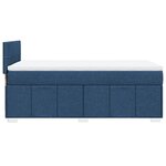 vidaXL Sommier à lattes de lit avec matelas Bleu 100x200 cm Tissu