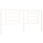 vidaXL Cadre de lit sans matelas blanc 200x200 cm bois massif