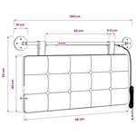 vidaXL Tête de lit suspendue Avec lumière LED Bleu denim Tissu