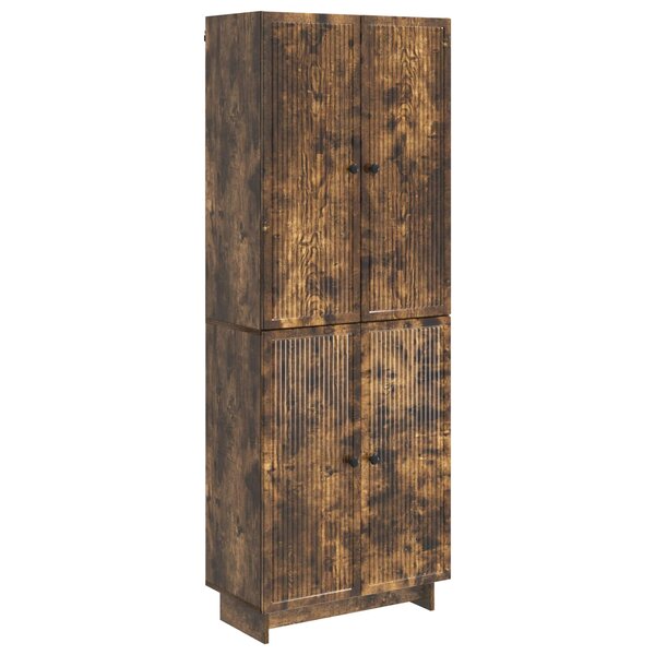 vidaXL Ensemble de Meubles 2 Pièces Chêne fumé 66 x 34 5 x 90 cm