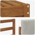 vidaXL Ensemble de canapés d'extérieur 4 pc Gris Naturel et Clair