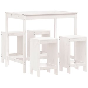 vidaXL Ensemble de bar de jardin 5 Pièces blanc bois massif de pin