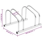 vidaXL Porte-vélos pour 2 vélos acier galvanisé