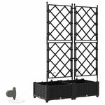 vidaXL Pots de jardin Noir 80 x 40 x 126 cm Acier