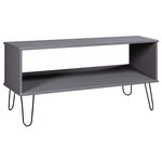 vidaXL Table basse New York Gris Bois de pin massif
