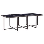 vidaXL Ensemble à manger d'extérieur et coussins 13 Pièces Résine tressée