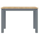 vidaXL Table à manger Panama gris 117x60x75 cm bois massif de pin