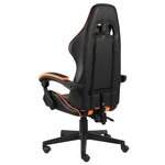 vidaXL Fauteuil de jeux vidéo Noir et orange Similicuir