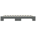 vidaXL Lit de jour avec gigogne sans matelas gris foncé 90x200 cm
