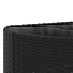 vidaXL Salon de jardin 4 Pièces avec coussins noir résine tressée