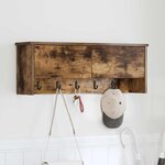 vidaXL Porte-manteau mural avec étagère Chêne fumé 80 x 20 x 30 cm